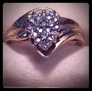 10k diamond ring